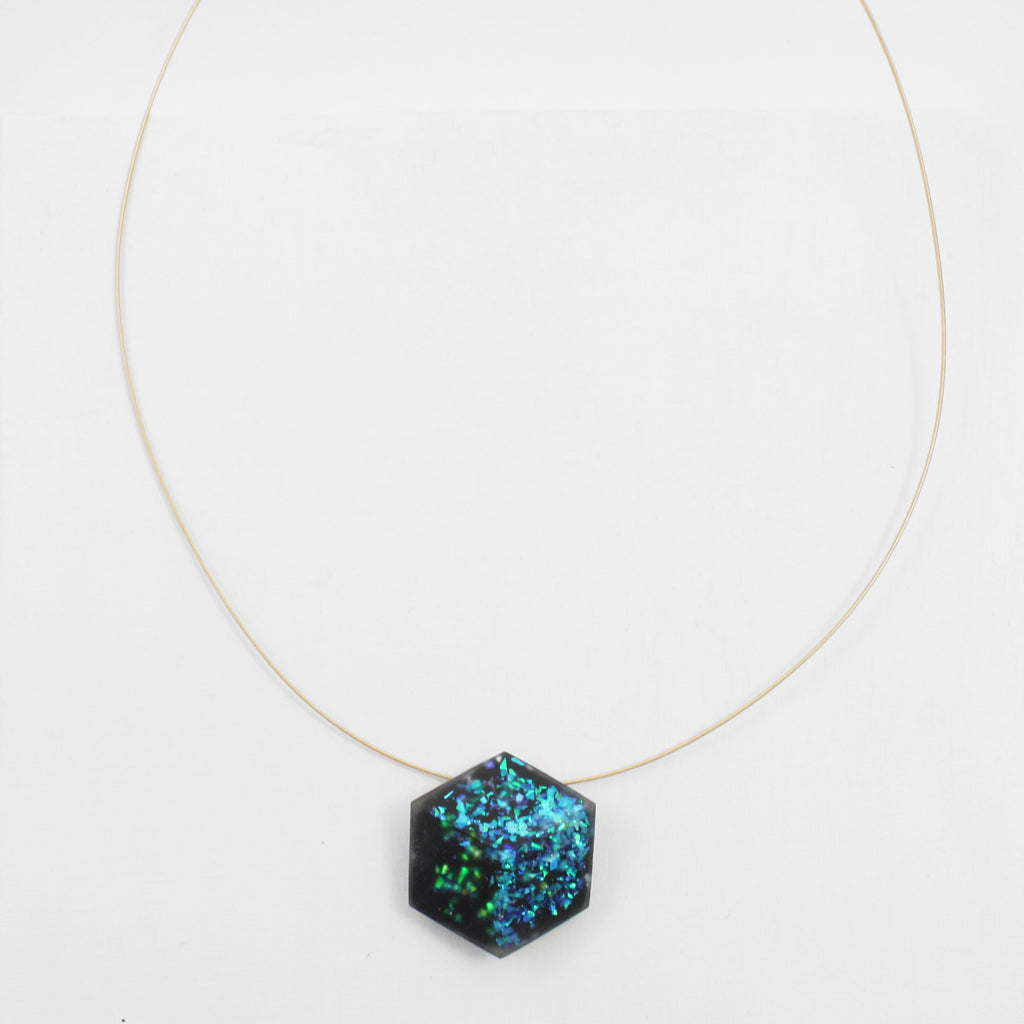 Kette Cube "Ocean" Blau-Grün small