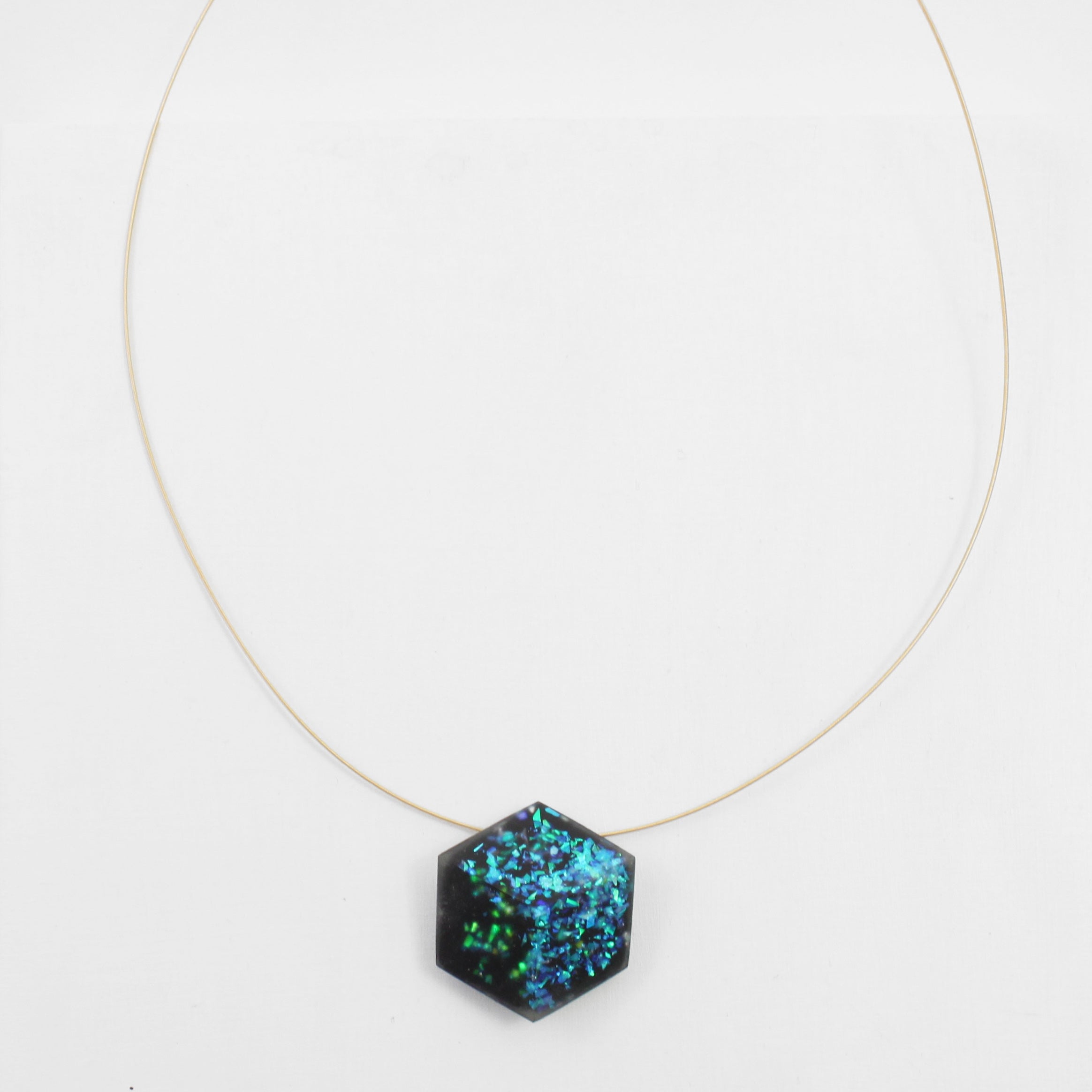 Kette Cube "Ocean" Blau-Grün small