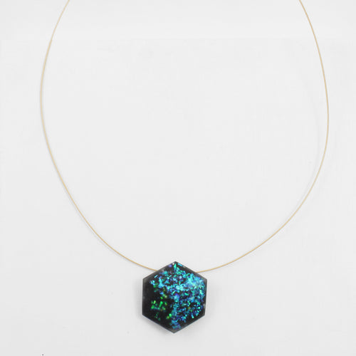 Kette Cube "Ocean" Blau-Grün small