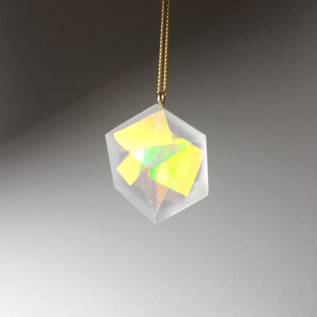 Kette lang Cube "Kaleidoskop" Gold