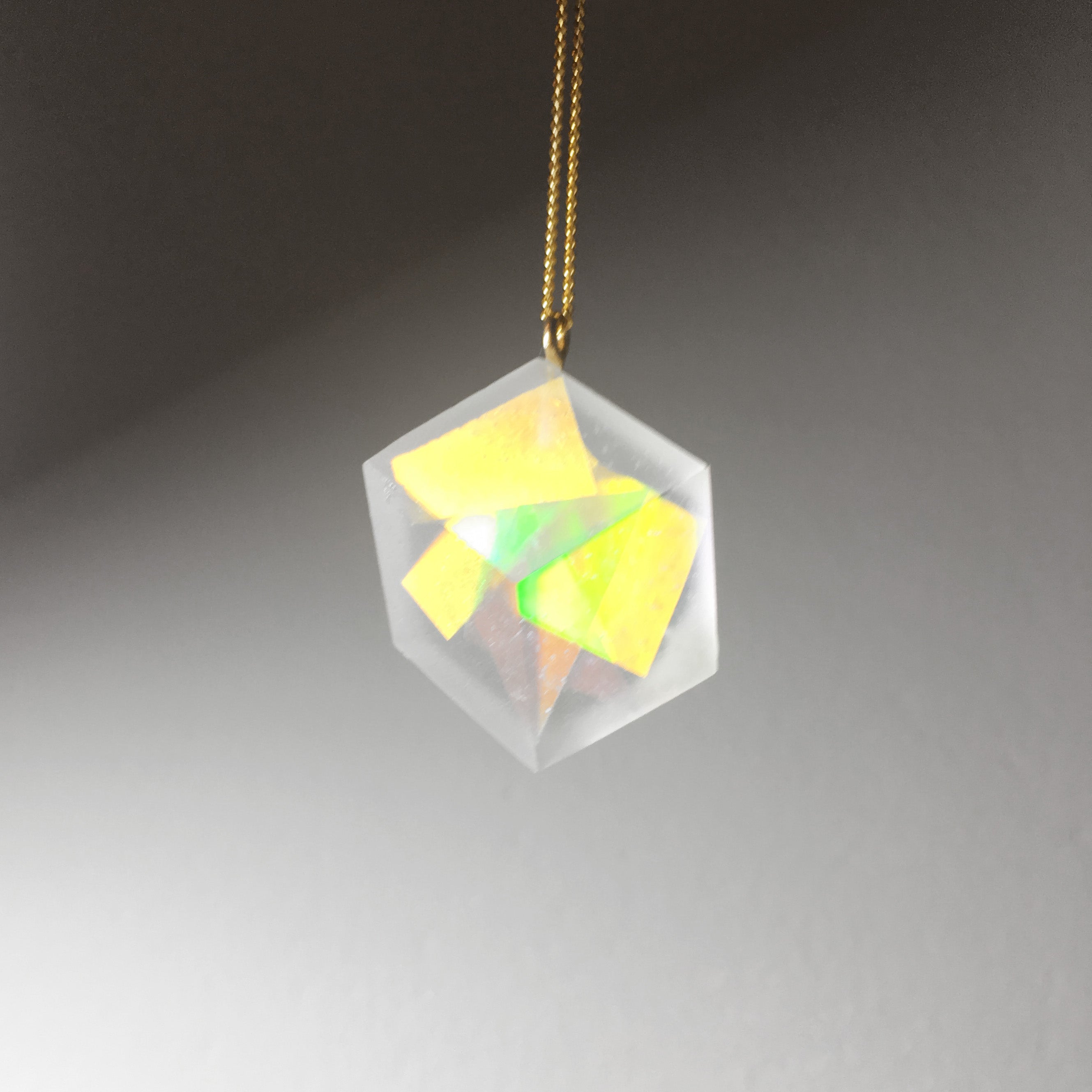 Kette lang Cube "Kaleidoskop" Gold