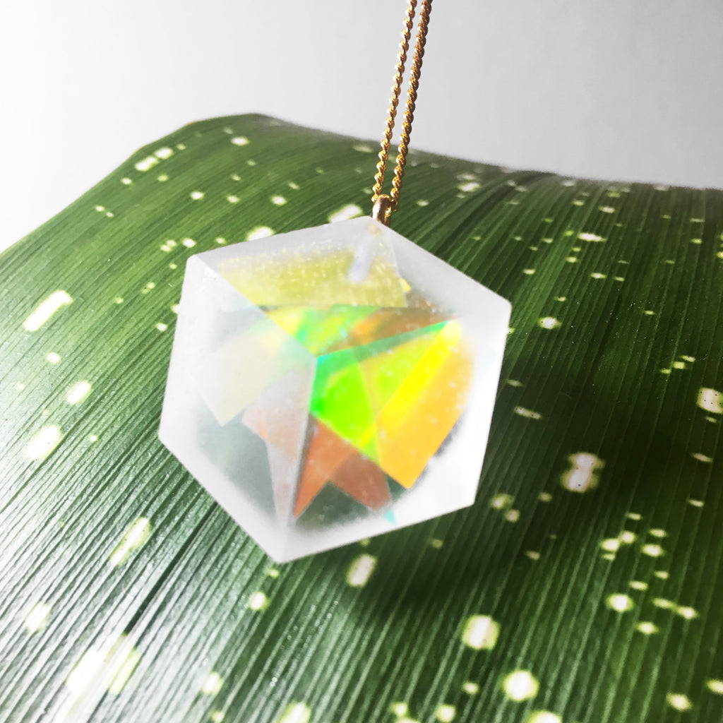 Kette lang Cube "Kaleidoskop" Gold
