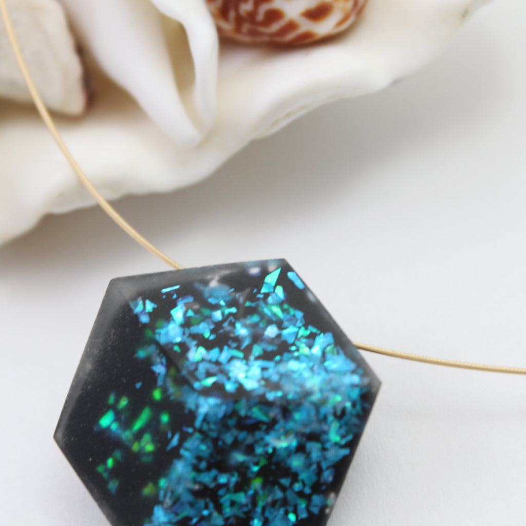 Kette Cube "Ocean" Blau-Grün small