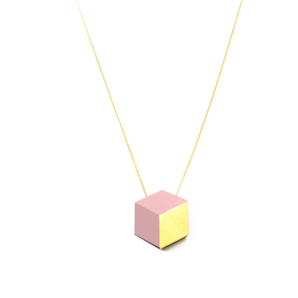 Kette lang Cube "Ambivalenz" Rosa