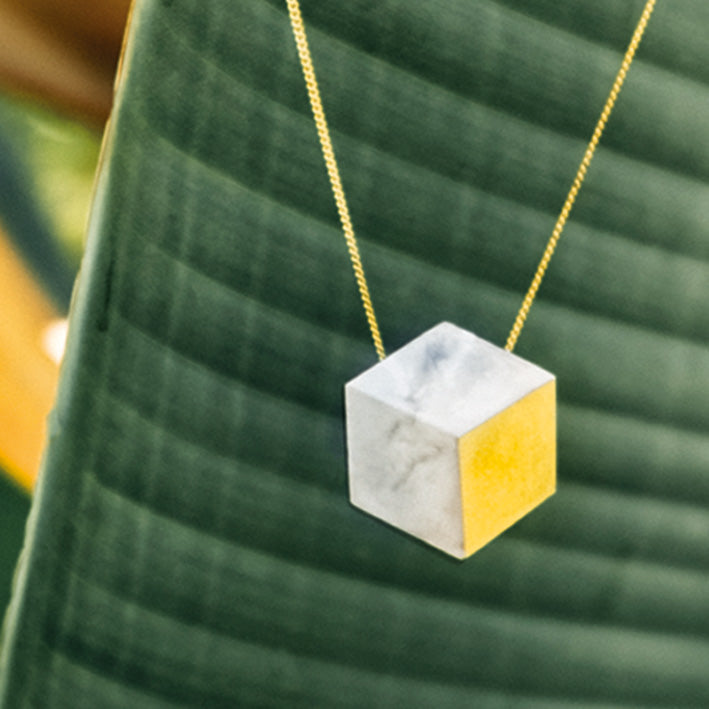 Kette lang Cube "Ambivalenz" Marmor
