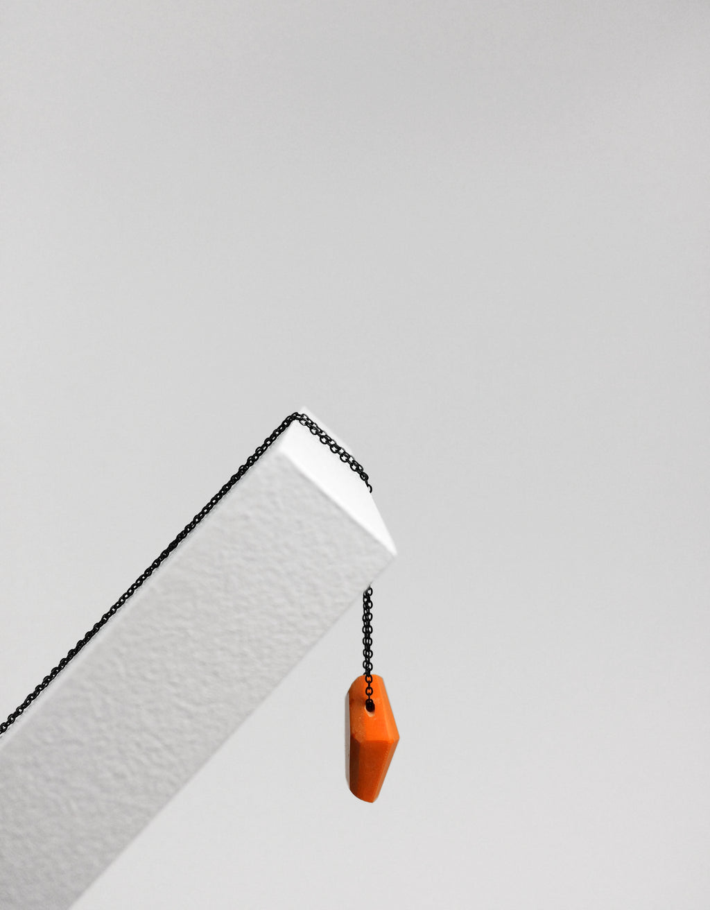 Kette lang Cube "Purismus" Orange/Schwarz