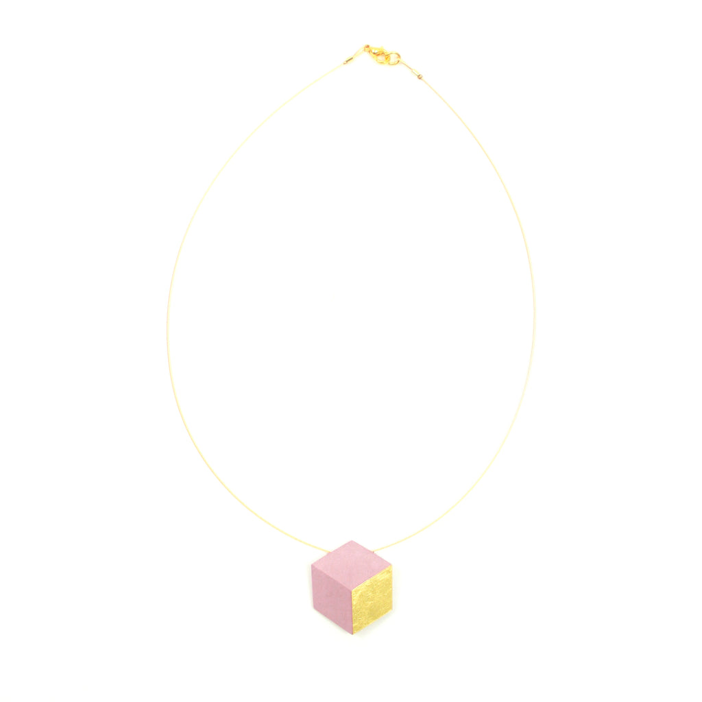 Kette Cube Wire "Ambivalenz" Rosa