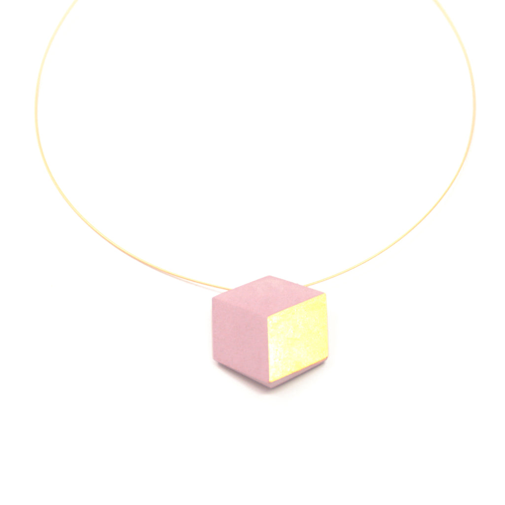 Kette Cube Wire "Ambivalenz" Rosa