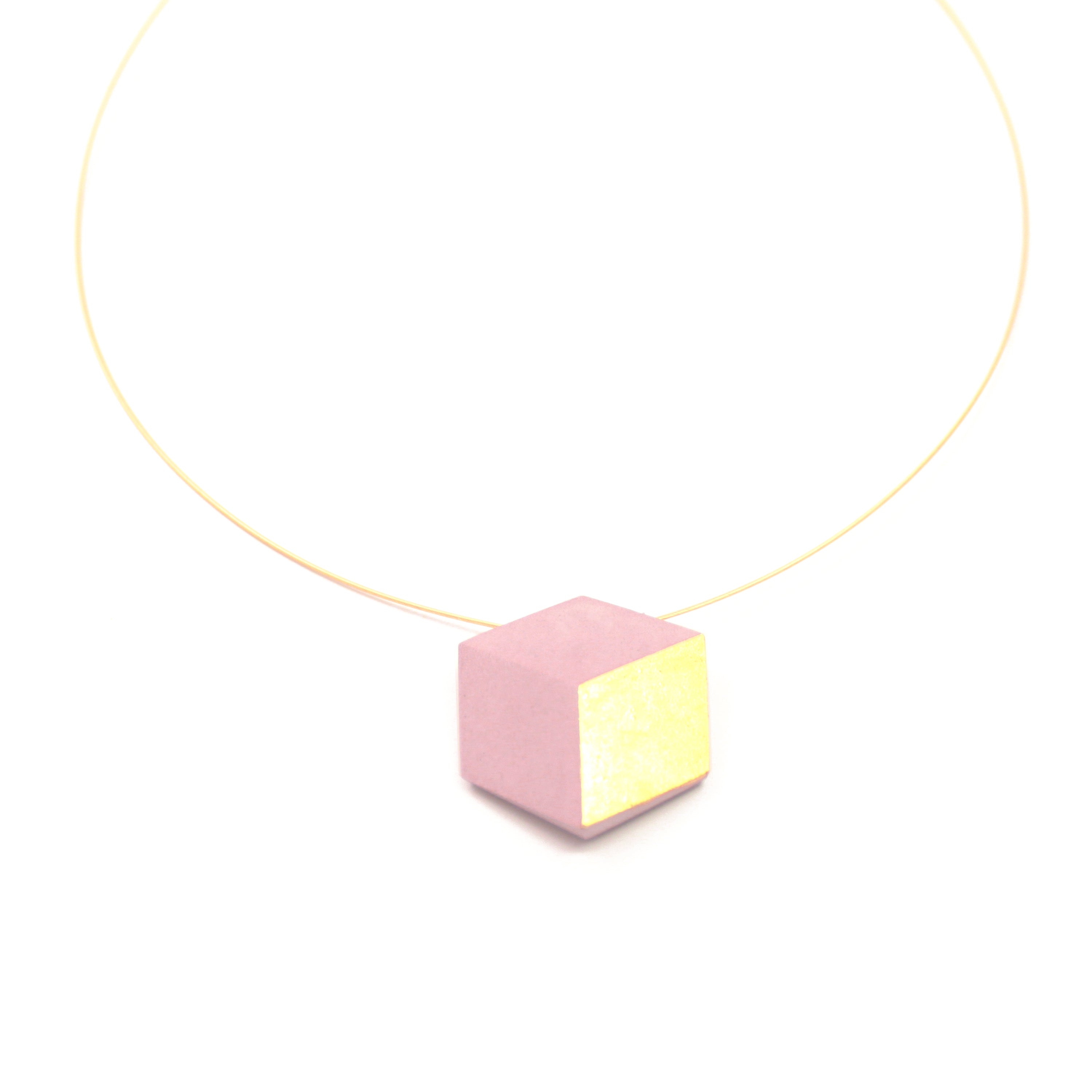 Kette Cube Wire "Ambivalenz" Rosa