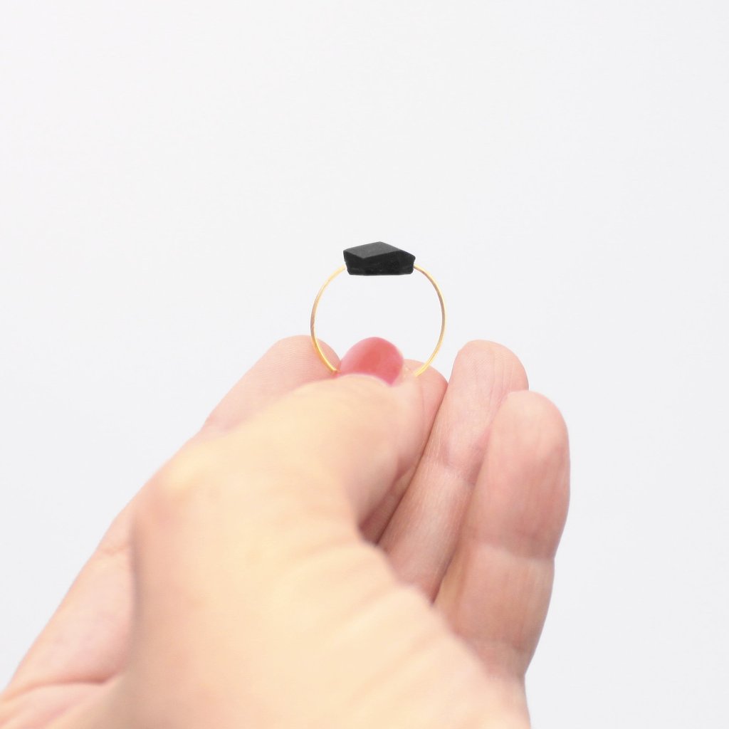 Ring Cube "Purismus" small Schwarz