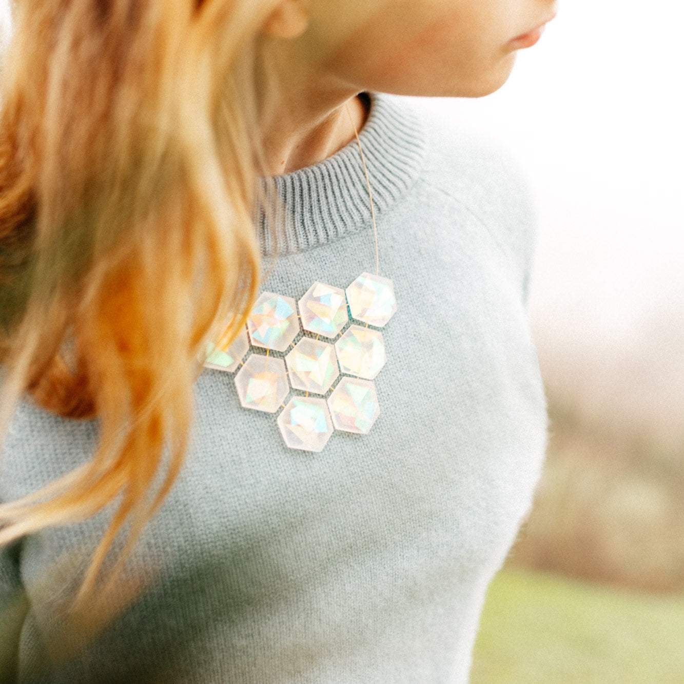 Kette Cube Collier "Kaleidoskop" Gold