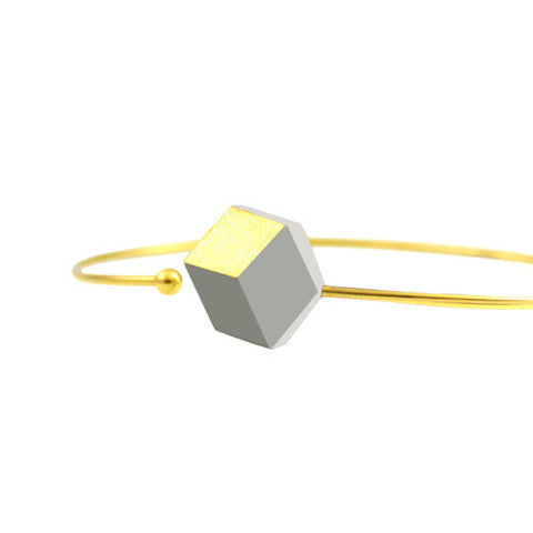 Armband Cube offen "Ambivalenz" Grau