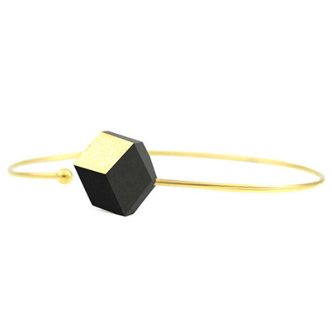 Armband Cube offen "Ambivalenz" Schwarz