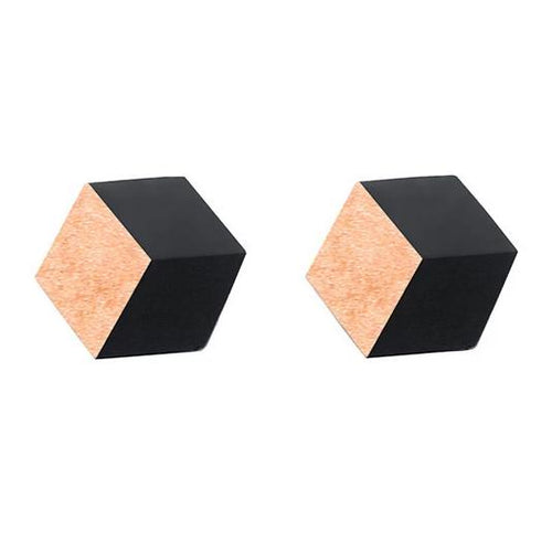 Ohrstecker Cube "Ambivalenz" Schwarz/Kupfer small