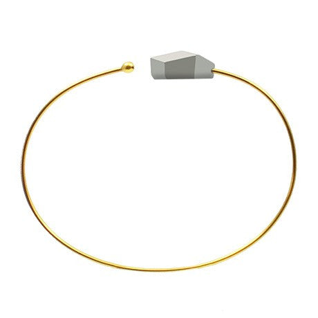 Armband Cube offen "Purismus" Grau