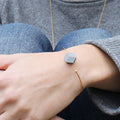 Armband Cube offen "Purismus" Grau