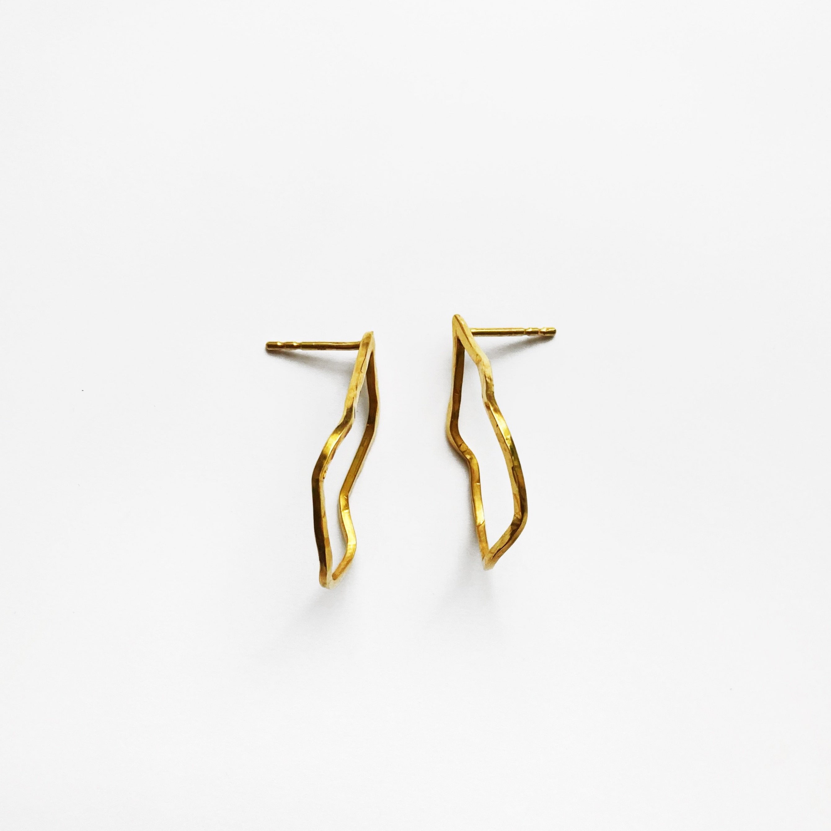 Ohrstecker „Wabi-Sabi“ Tropfen, Gold
