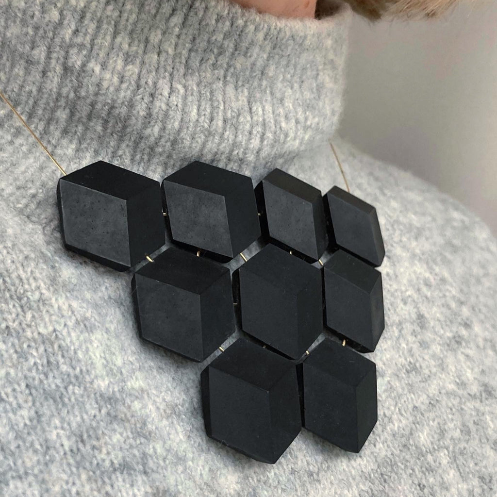 Kette Cube Collier "Purismus" Schwarz