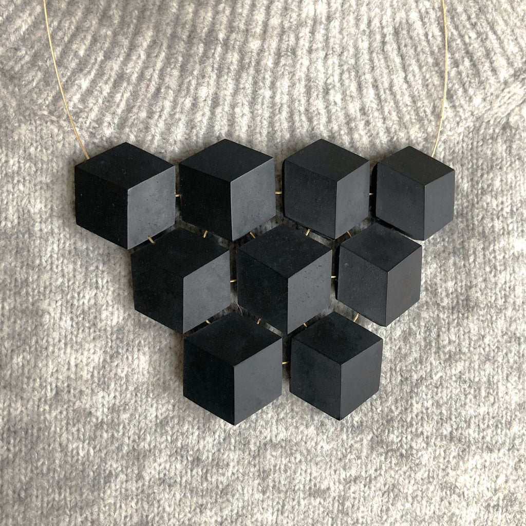 Kette Cube Collier "Purismus" Schwarz