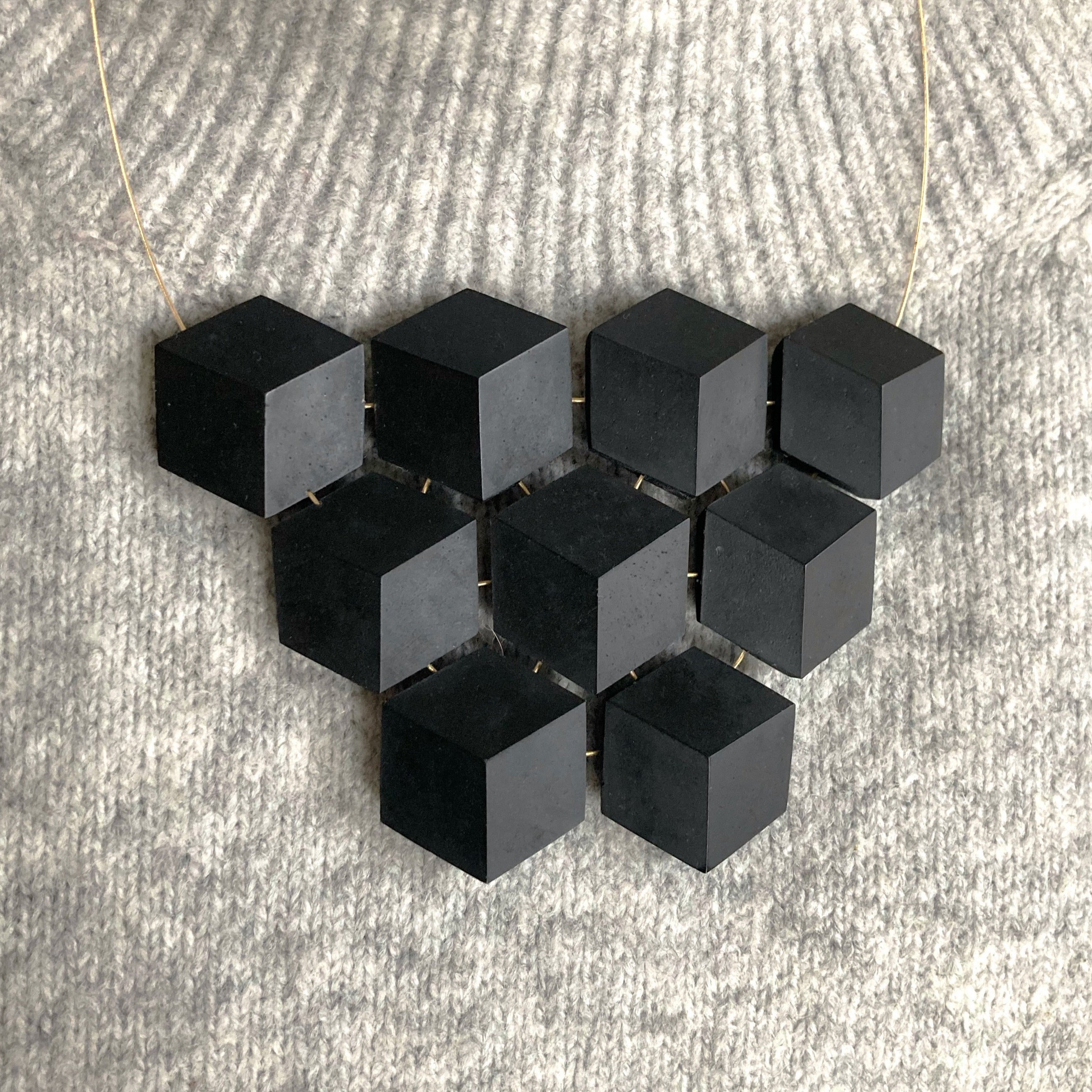 Kette Cube Collier "Purismus" Schwarz