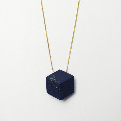 Kette lang Cube "Galaxie" Dunkelblau