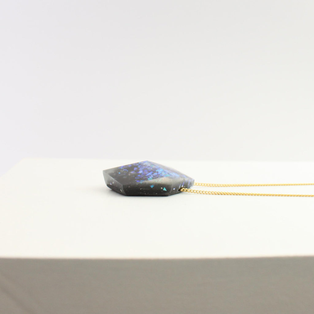 Kette lang Cube "Ocean" Blau/Grün