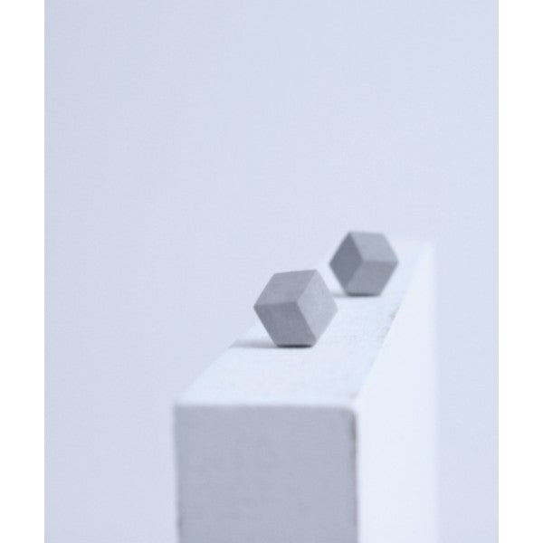 Ohrstecker Cube "Purismus" Grau small
