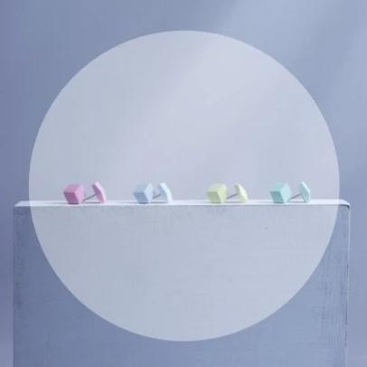 Ohrstecker Cube "Purismus" Pastellgelb small