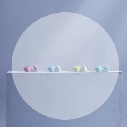 Ohrstecker Cube "Purismus" Rosa small
