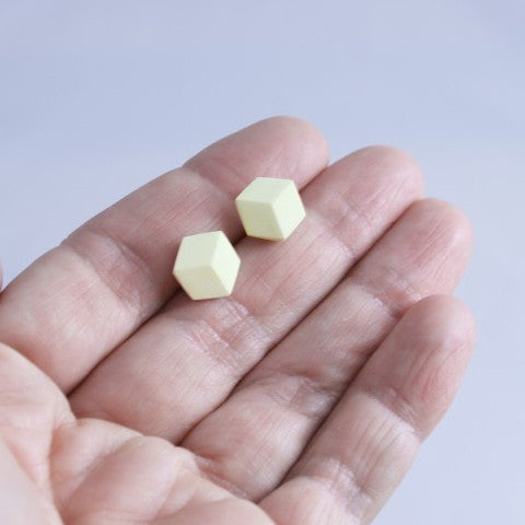 Ohrstecker Cube "Purismus" Pastellgelb small