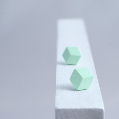 Ohrstecker Cube "Purismus" Mint small