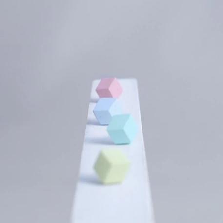 Ohrstecker Cube "Purismus" Rosa small
